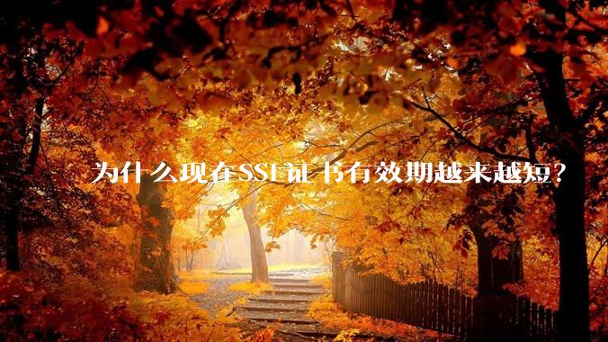 为什么现在SSL证书有效期越来越短？